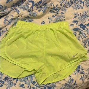 Nike Women's Bright Yellow Athletic Shorts